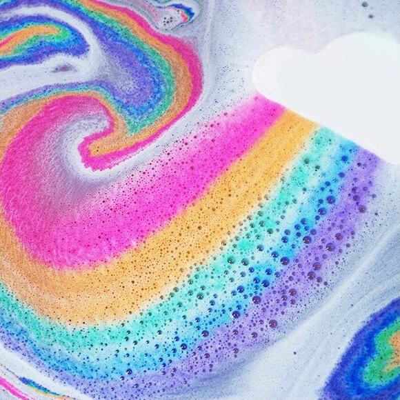Rainbow Bath Bombs (2 Packs), Large Size 6.35oz Organic Bath Bomb - Picture 2 of 5